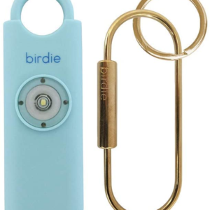 she’s birdie–the original personal safety alarm for women by women–loud siren, strobe light and key chain in a variety of colors (aqua)