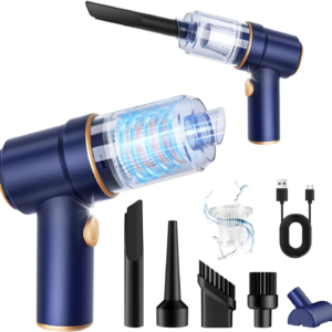 handheld car vacuum cleaner, 9000pa vacuum cleaner and air duster, 120w high power hand held vacuum with led light and multi nozzles for car, home, office, pet