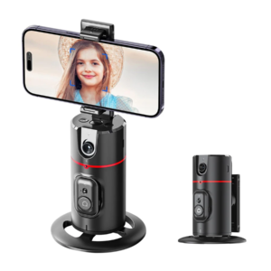360 degree rotation auto face tracking phone holder stand foldable gesture operation for mobile smartphone vlog live streaming