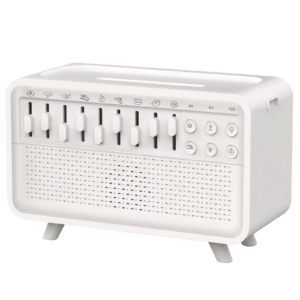 4 in 1 hi fi bluetooth speaker with led white noise, sleep aid, night light, and humidifier featuring 8 nature sounds