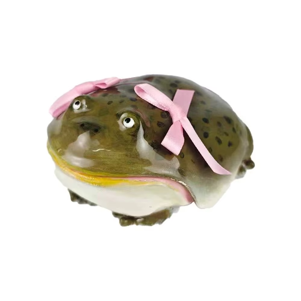 handcrafted ugly frog earphone case for airpods charming pink bow design, ideal gift for friends handcrafted ugly frog earphone case for airpods charming pink bow design, ideal gift for friends