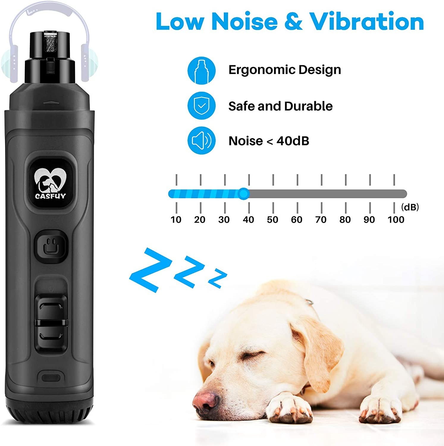 dog nail grinder with 2 led light new version 2 speed powerful electric pet nail trimmer professional quiet painless paws grooming & smoothing for small medium large dogs and cats (grey) dog nail grinder with 2 led light new version 2 speed powerful electric pet nail trimmer professional quiet painless paws grooming & smoothing for small medium large dogs and cats (grey)