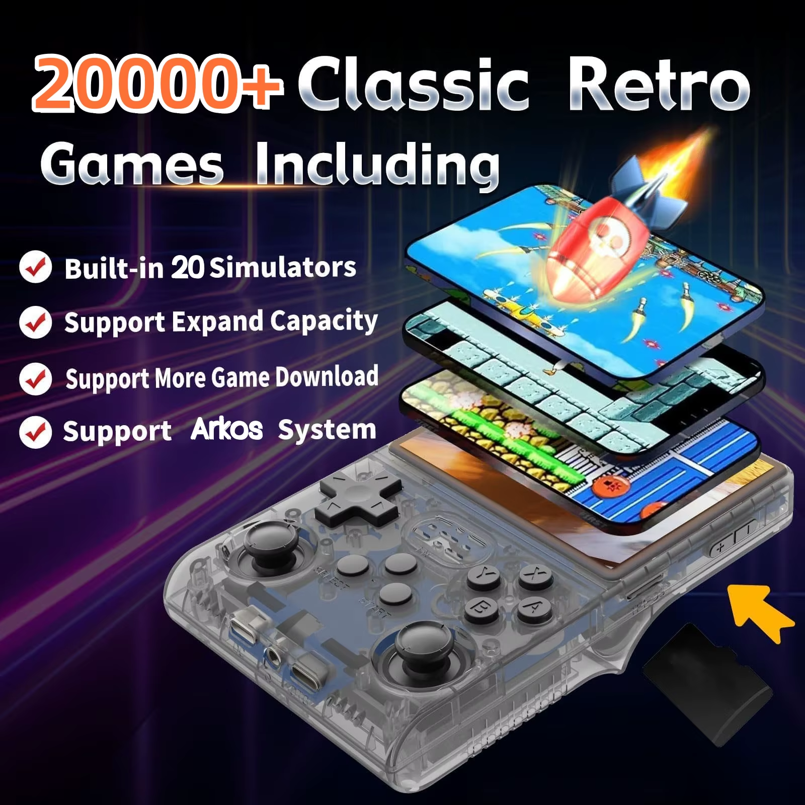 r36s retro game console handheld video arkos 2.0 system 3.5 inch single card portable pocket video player 64gb 128gb 20000 games r36s retro game console handheld video arkos 2.0 system 3.5 inch single card portable pocket video player 64gb 128gb 20000 games