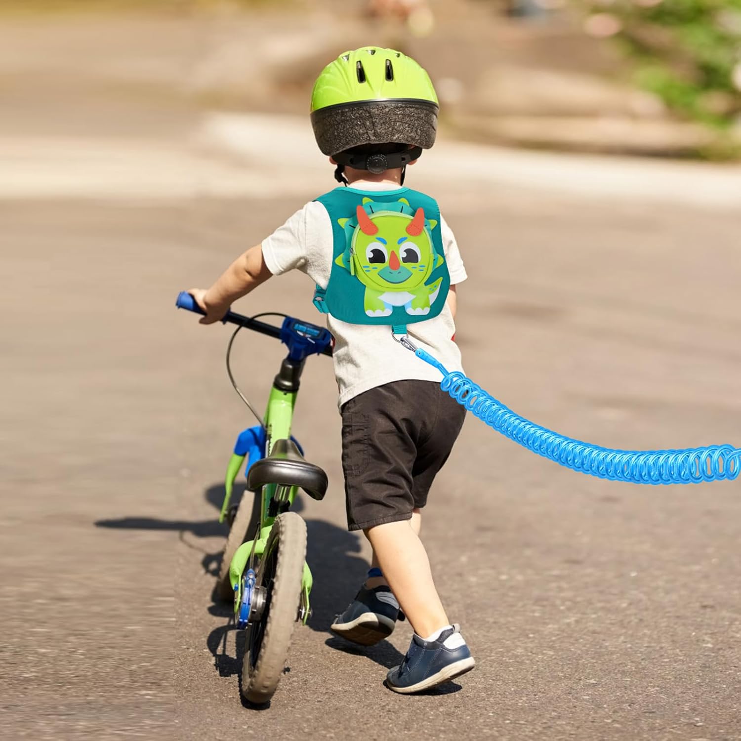 toddler harness leash with anti lost wrist link cute triceratops walking assistant strap for outdoor activities toddler harness leash with anti lost wrist link cute triceratops walking assistant strap for outdoor activities