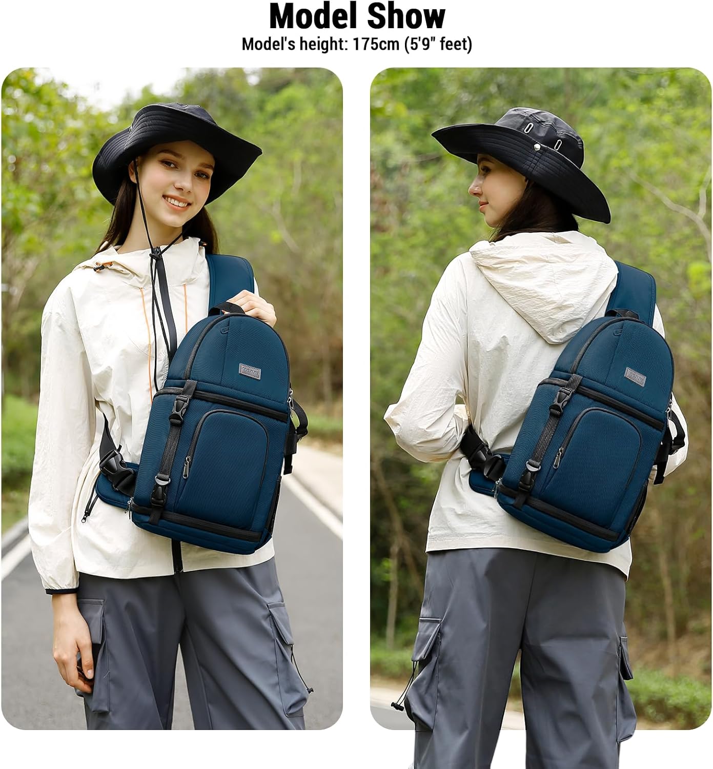professional camera sling bag for dslr, slr, and mirrorless cameras shockproof photography backpack with tripod holder and removable modular inserts, compatible with canon, nikon, sony, and fuji deep teal professional camera sling bag for dslr, slr, and mirrorless cameras shockproof photography backpack with tripod holder and removable modular inserts, compatible with canon, nikon, sony, and fuji deep teal