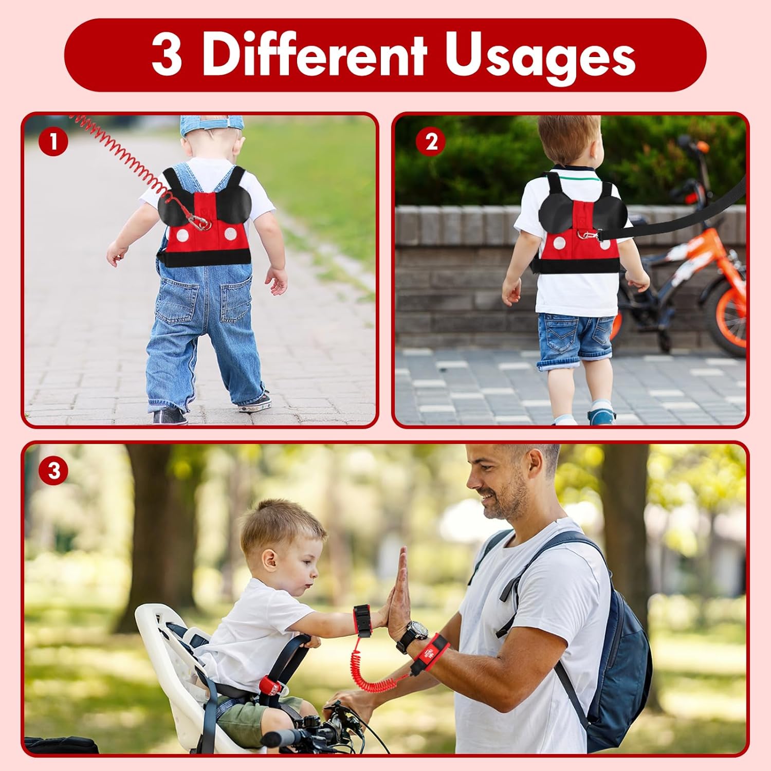 toddler walking safety harness with leash mickey design toddler walking safety harness with leash mickey design