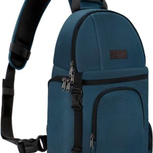 New Arrivals professional camera sling bag for dslr, slr, and mirrorless cameras shockproof photography backpack with tripod holder and removable modular inserts, compatible with canon, nikon, sony, and fuji deep teal