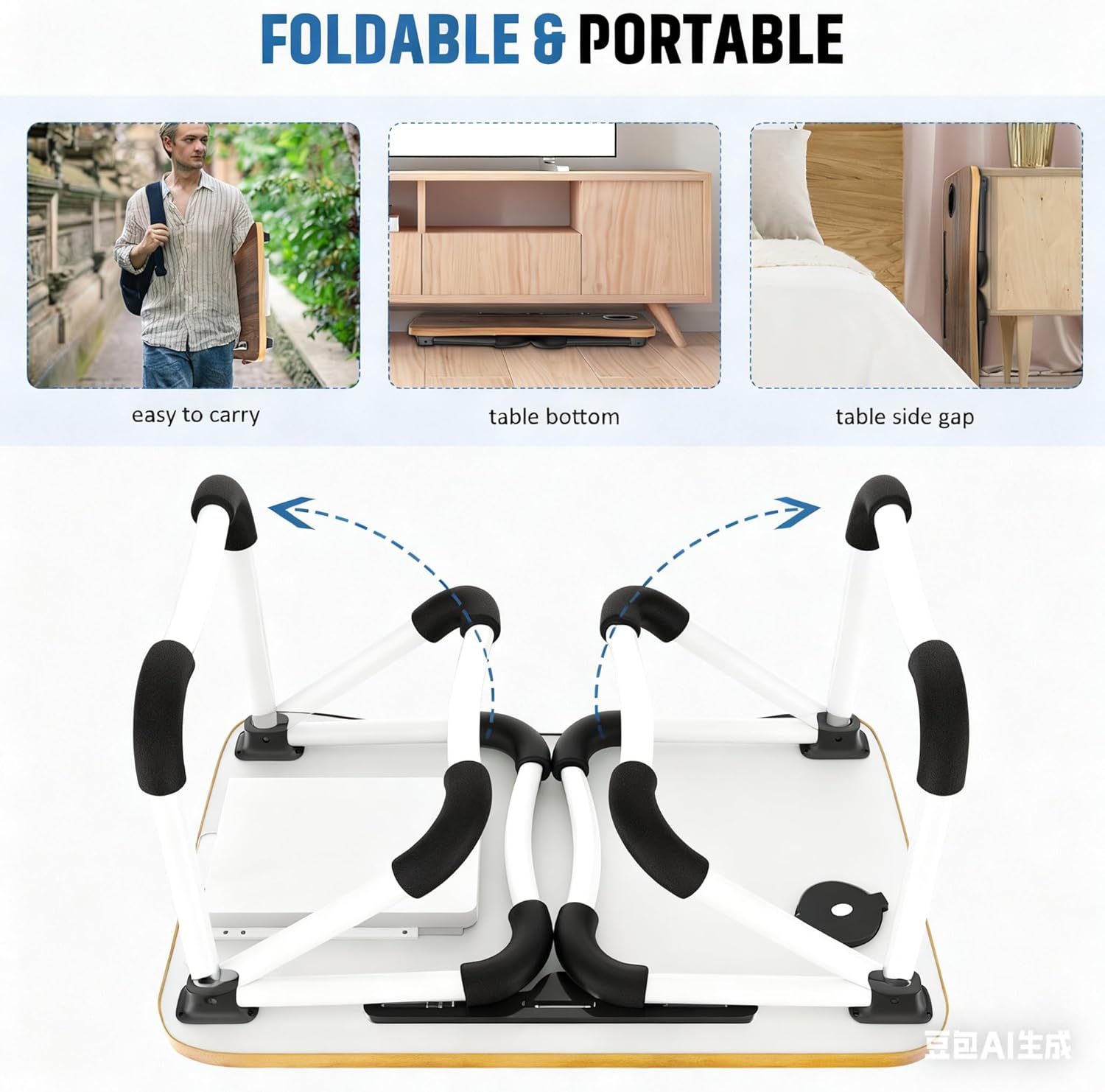 portable foldable laptop bed desk with storage drawer and cup holder lap desk laptop stand tray table for eating, reading and working portable foldable laptop bed desk with storage drawer and cup holder lap desk laptop stand tray table for eating, reading and working
