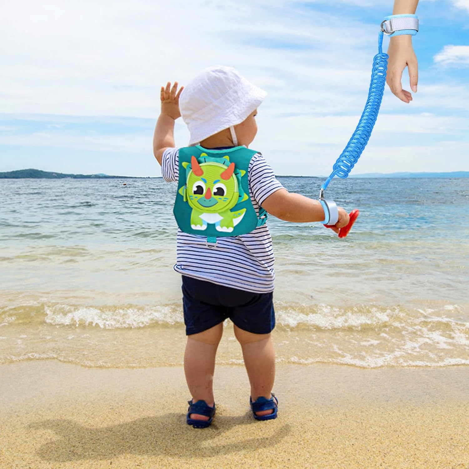 toddler harness leash with anti lost wrist link cute triceratops walking assistant strap for outdoor activities toddler harness leash with anti lost wrist link cute triceratops walking assistant strap for outdoor activities