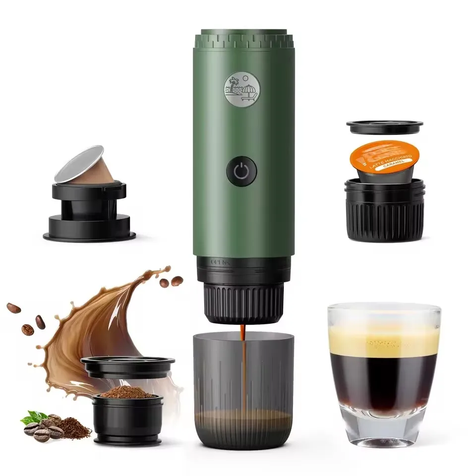 portable 3 in 1 espresso machine: travel coffee maker for camping, hiking, and office use with usb c self heating feature portable 3 in 1 espresso machine: travel coffee maker for camping, hiking, and office use with usb c self heating feature