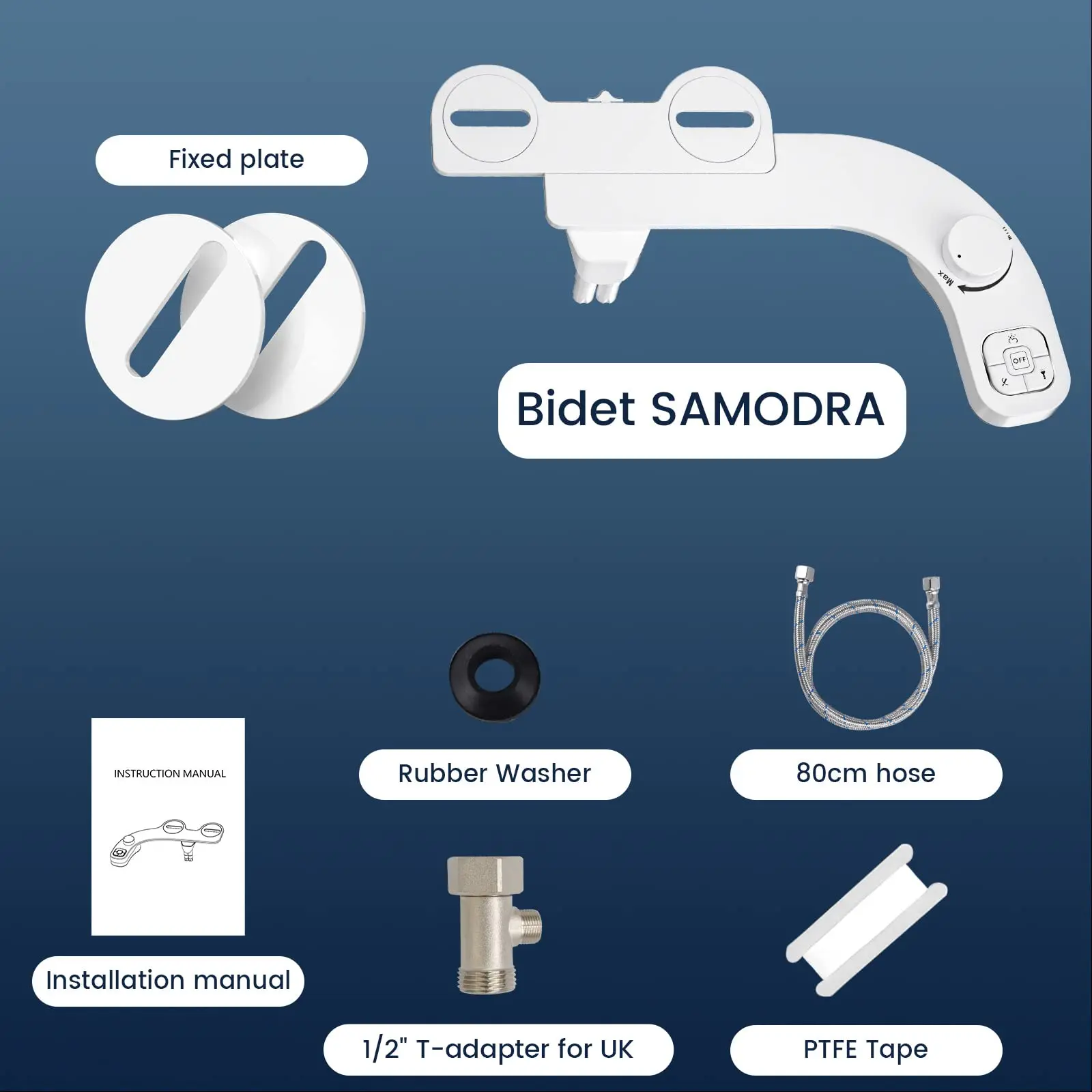 non electric left hand bidet with self cleaning dual nozzle for frontal and rear wash fresh water bidet non electric left hand bidet with self cleaning dual nozzle for frontal and rear wash fresh water bidet