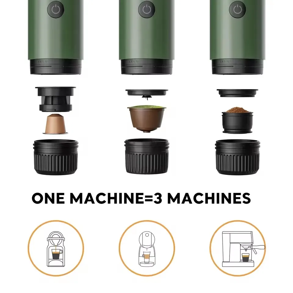 portable 3 in 1 espresso machine: travel coffee maker for camping, hiking, and office use with usb c self heating feature portable 3 in 1 espresso machine: travel coffee maker for camping, hiking, and office use with usb c self heating feature