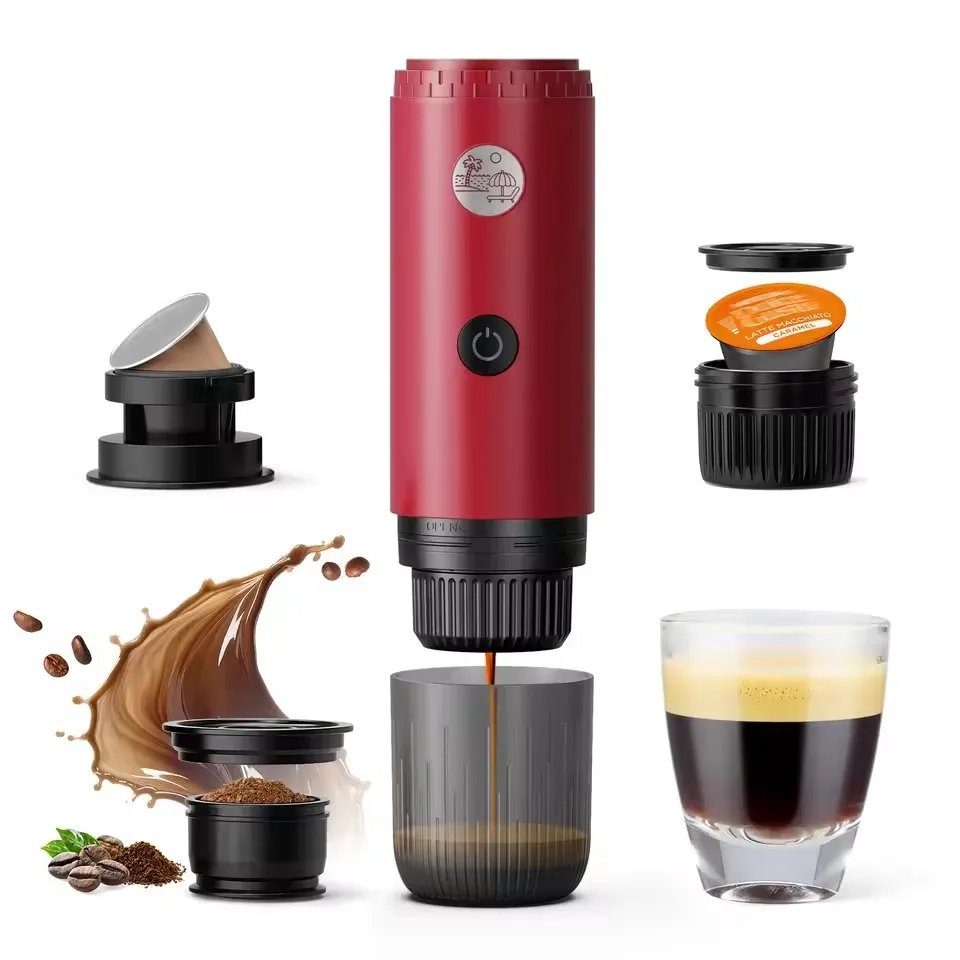 portable 3 in 1 espresso machine: travel coffee maker for camping, hiking, and office use with usb c self heating feature portable 3 in 1 espresso machine: travel coffee maker for camping, hiking, and office use with usb c self heating feature