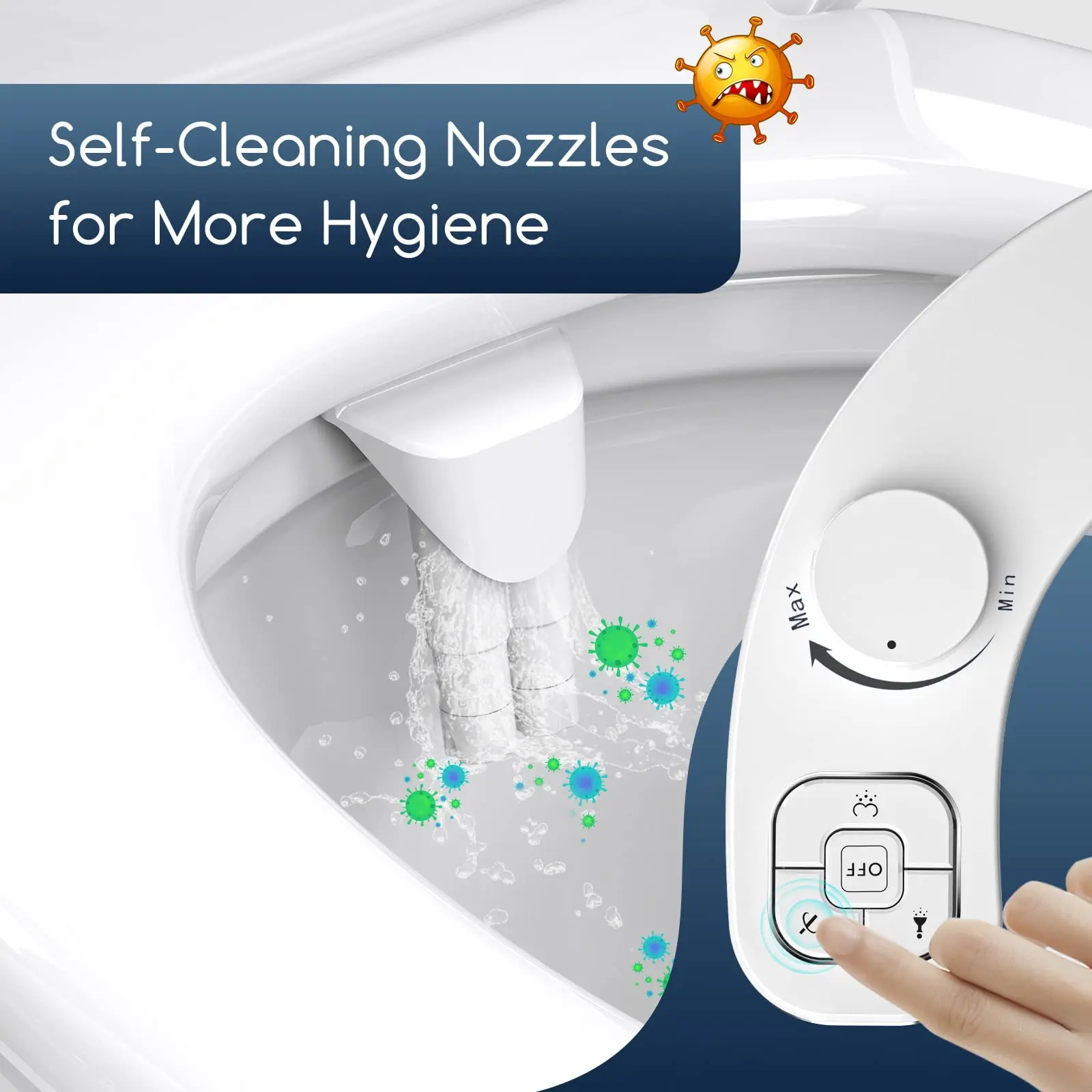 non electric left hand bidet with self cleaning dual nozzle for frontal and rear wash fresh water bidet non electric left hand bidet with self cleaning dual nozzle for frontal and rear wash fresh water bidet